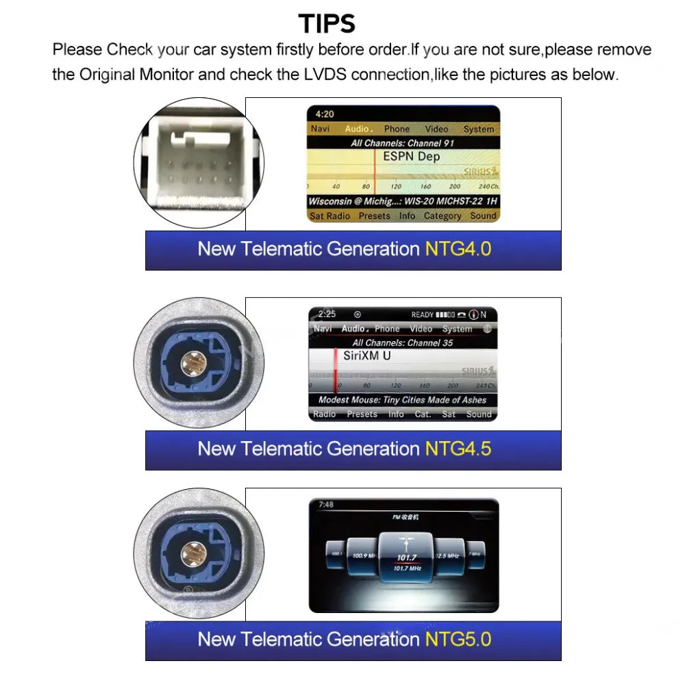 Mercedes C Class 2007-2014 W204 Android 13 Autoradio CarPlay & Android Auto NTG 5.0