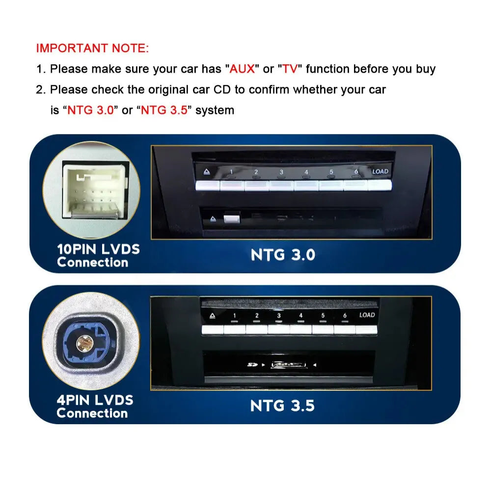Mercedes S Class 2005-2014 W216 W221 Android 13 Autoradio CarPlay & Android Auto NTG 3.0 3.5