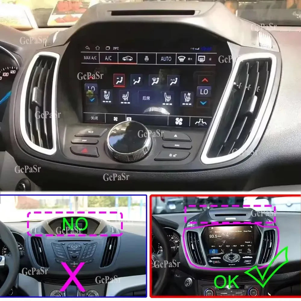 Autoradio Android 14 Ford Kuga C-Max Escape -4G_64 - Camera Hd 1080P | Écran Tactile | CarPlay | Bluetooth | GPS