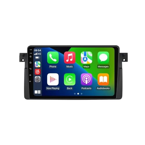 Autoradio BMW Série 3 E46 M3 1998-2006 GPS à écran tactile IPS 9", 2 + 32 Go, Car-Play, Android Auto, SWC, vue arrière, kit radio de tableau de bord