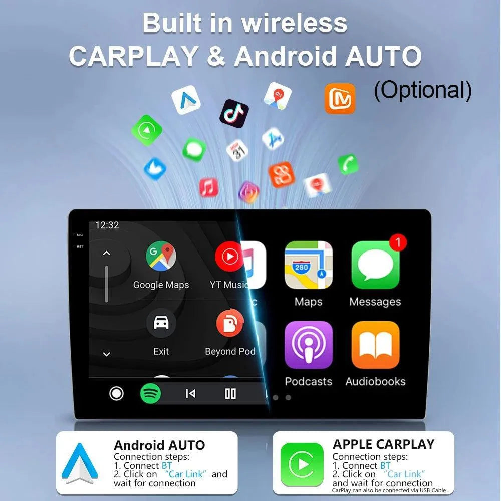 Poste Android 13 -Hyundai Santa Fe Ix45 Tucson 2018-2020 -4G-64 - Camera Hd 1080P | Autoradio | Android 14 | Écran Tactile | CarPlay | Bluetooth | GPS