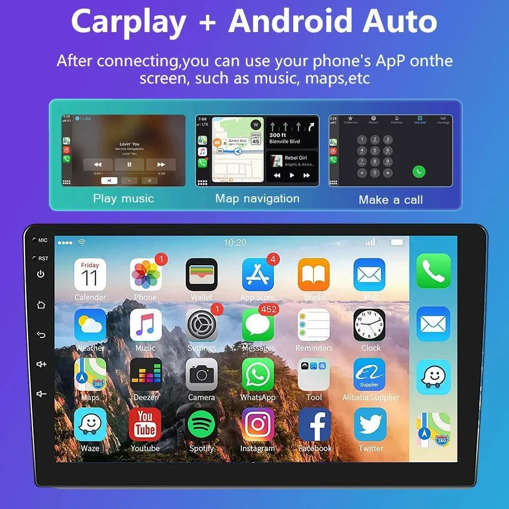 Poste Android13//4G-64//Hyundai I10 2007-2013/Carplay-Android Auto | Autoradio | Android 14 | Écran Tactile | Bluetooth | GPS