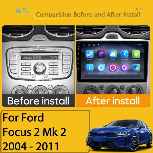 Poste Android13//4G-64//Ford Focus 2004-2011/Carplay-Android Auto | Autoradio | Android 14 | Écran Tactile | Bluetooth | GPS