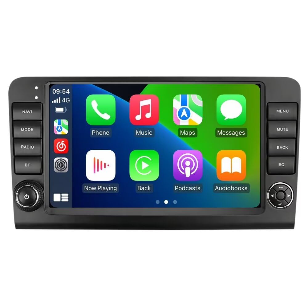 Autoradio Android 13 pour Mercedes Benz ML W164 GL X164 : 9" IPS Touch, 4+32 Go, 8 cœurs, CarPlay/Android Auto intégré, GPS, FM/AM, DSP, SWC