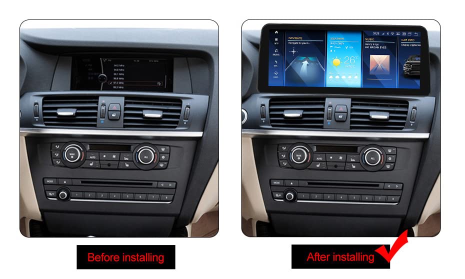 Autoradio BMW X3 F25/X4 F26 2013-2017 NBT : 12,3" Android 12, 8+256 Go, GPS, Car-Play, Android Auto, commande vocale, lecteur radio Bluetooth 5.0.