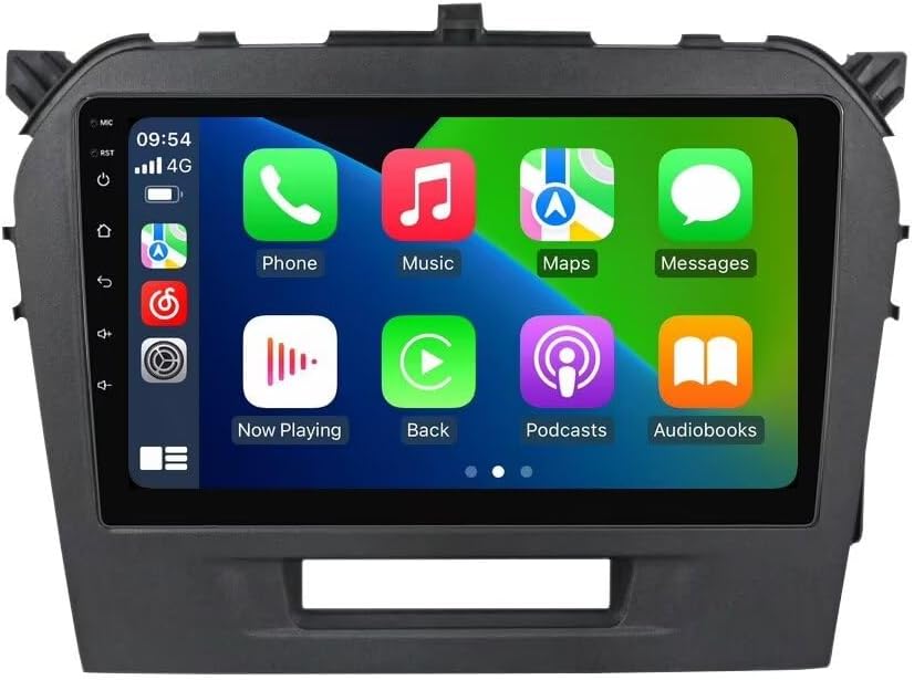 Suzuki Vitara 2015-2019 Autoradio : écran tactile IPS 9", 1+32 Go, navigation GPS, CarPlay, Android Auto, SWC, vue arrière, kit tableau de bord