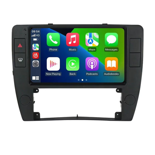Radio Android 9" 2+64 Go pour VW Passat B5 (2000-2005) - Mise à niveau stéréo avec GPS, Car-Play, Android Auto, SWC, vue arrière, écran tactile IPS