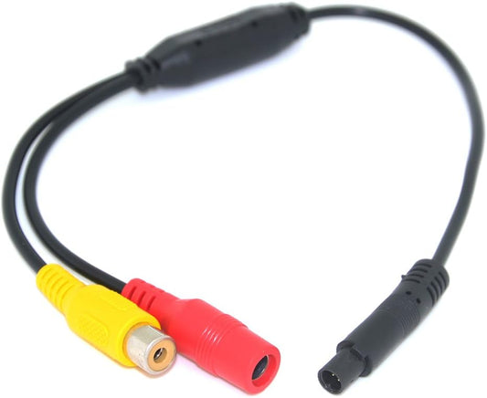 Adaptateur Auto 4 Broches Femelle vers RCA A/V – Câble Caméra de Recul