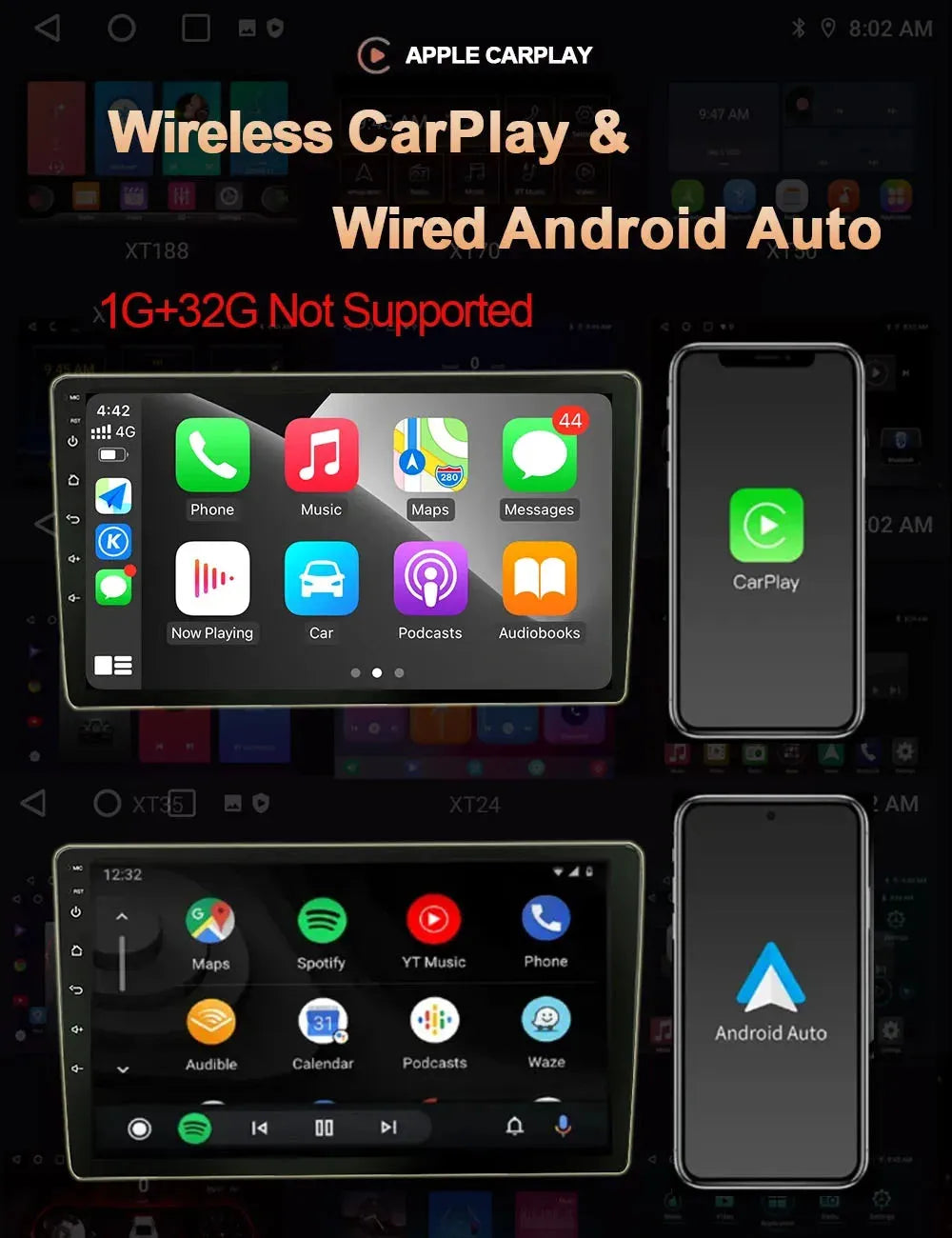 Autoradio Android 14 -4G-64G -Dacia 2021 -Camera Hd 1080P | Écran Tactile | CarPlay | Bluetooth | GPS