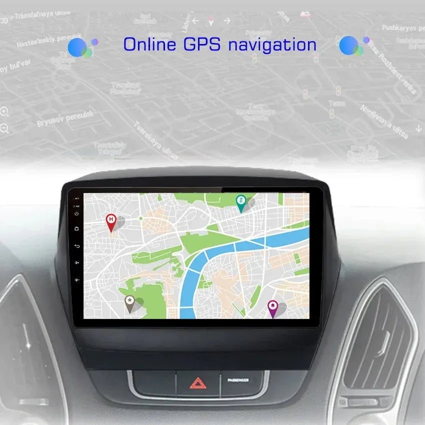 Autoradio Hyundai Tucson 2/Ix35 2009-2015/6G-128 Android 13 | Android 14 | Écran Tactile | CarPlay | Bluetooth | GPS