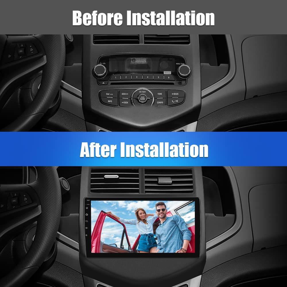 Poste radio Android 13 pour Chevrolet Aveo/Sonic 2011-2015 : Android Auto/CarPlay sans fil, 2G+32G, SWC, WiFi, GPS, DSP, Bluetooth, caméra de recul gratuite