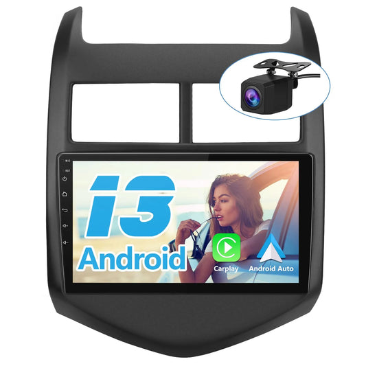 Poste radio Android 13 pour Chevrolet Aveo/Sonic 2011-2015 : Android Auto/CarPlay sans fil, 2G+32G, SWC, WiFi, GPS, DSP, Bluetooth, caméra de recul gratuite