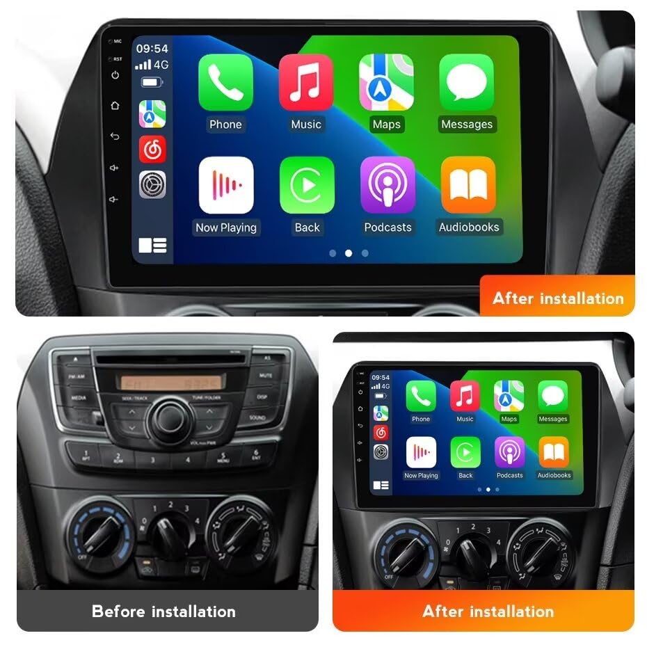 Suzuki Ciaz 2014-2018 écran tactile IPS 9" avec GPS, 2+32 Go, CarPlay, Android Auto, SWC, vue arrière – Kit de tableau de bord inclus