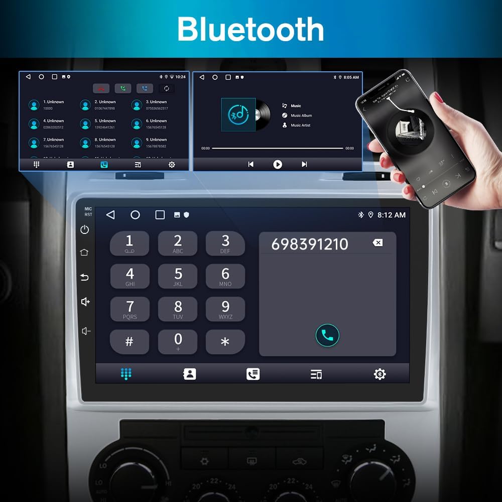 Chrysler 300C 2004-2011 Autoradio Android 12 avec GPS, Apple CarPlay et Android Auto