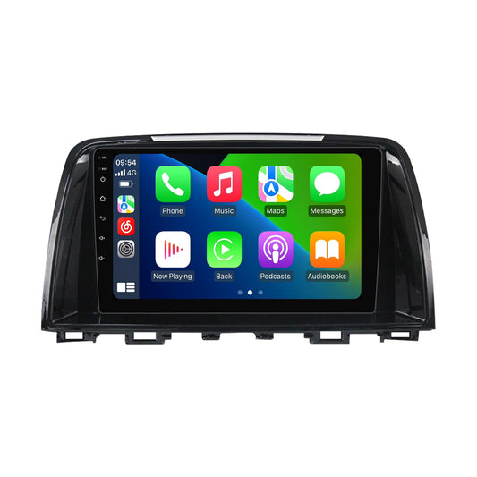 Mazda 6 III GL GJ 2012-2017 Mise à niveau écran tactile IPS 9" avec GPS, 2 + 32 Go, Car-Play, Android Auto, SWC, vue arrière, kit de tableau de bord