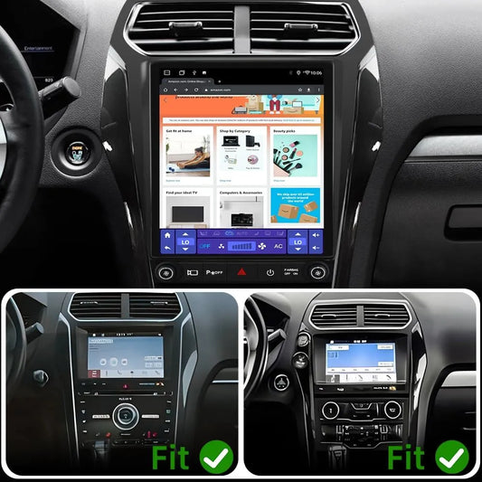 Autoradio Android 13 à 8 cœurs pour Ford Explorer 2011-2019, écran tactile 12,1" avec CarPlay sans fil, Android Auto, DSP, Bluetooth, navigation GPS