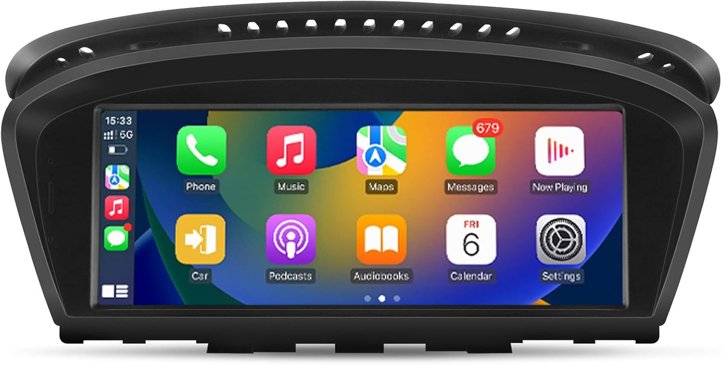 Autoradio Android pour BMW Série 3/5 E60 E90 E93 (2009-2012) - écran 8,8" avec CarPlay et Android Auto, système CIC