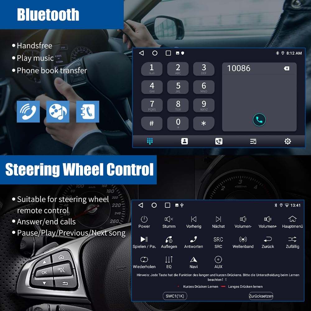 Autoradio Android 13 pour Toyota Corolla 2014-2016 avec CarPlay et Android Auto