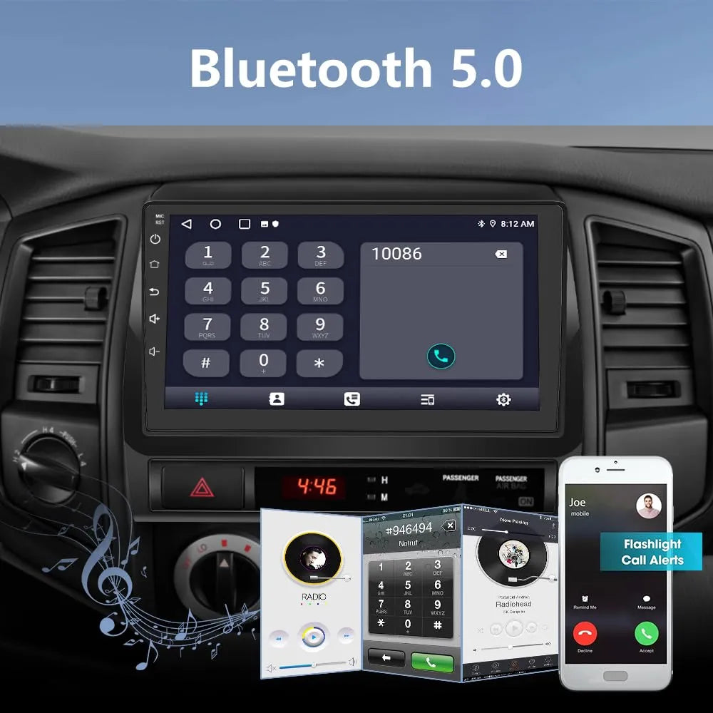 Autoradio Toyota Tacoma 2005-2015 : 9" Android 12 stéréo, Carplay, Android Auto, 2 Go de RAM, 32 Go de ROM, DSP, WiFi, GPS, Bluetooth,