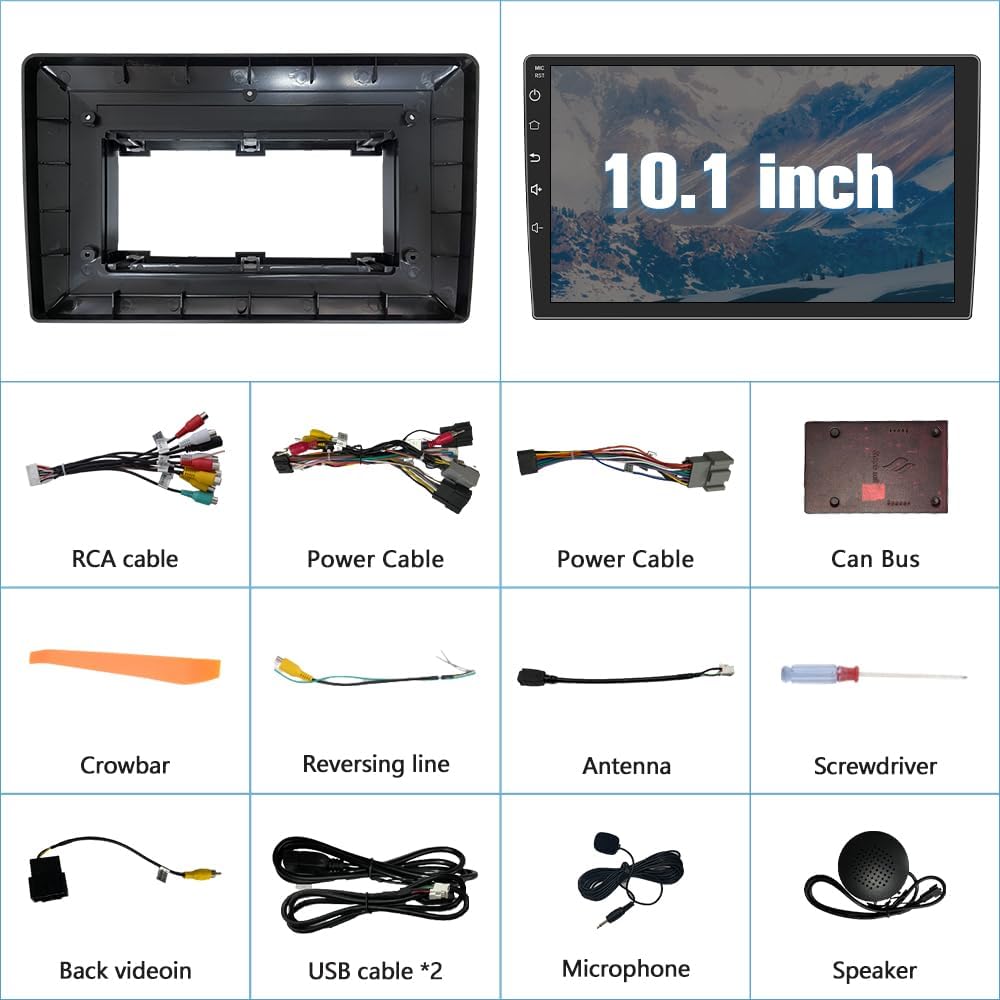 Stéréo de voiture Qualcomm 4+64 Go pour Chevrolet Silverado 2007-2013, Tahoe, Equinox, GMC Sierra, Yukon - Android 13, CarPlay, Android Auto, Bluetooth 5.0