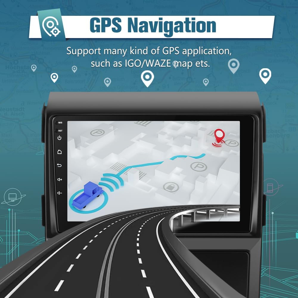 Autoradio 9" Android 12 pour Ford F150 (2009-2012) - CarPlay sans fil, Android Auto, GPS, Bluetooth, WiFi Remplacement de la radio à écran tactile