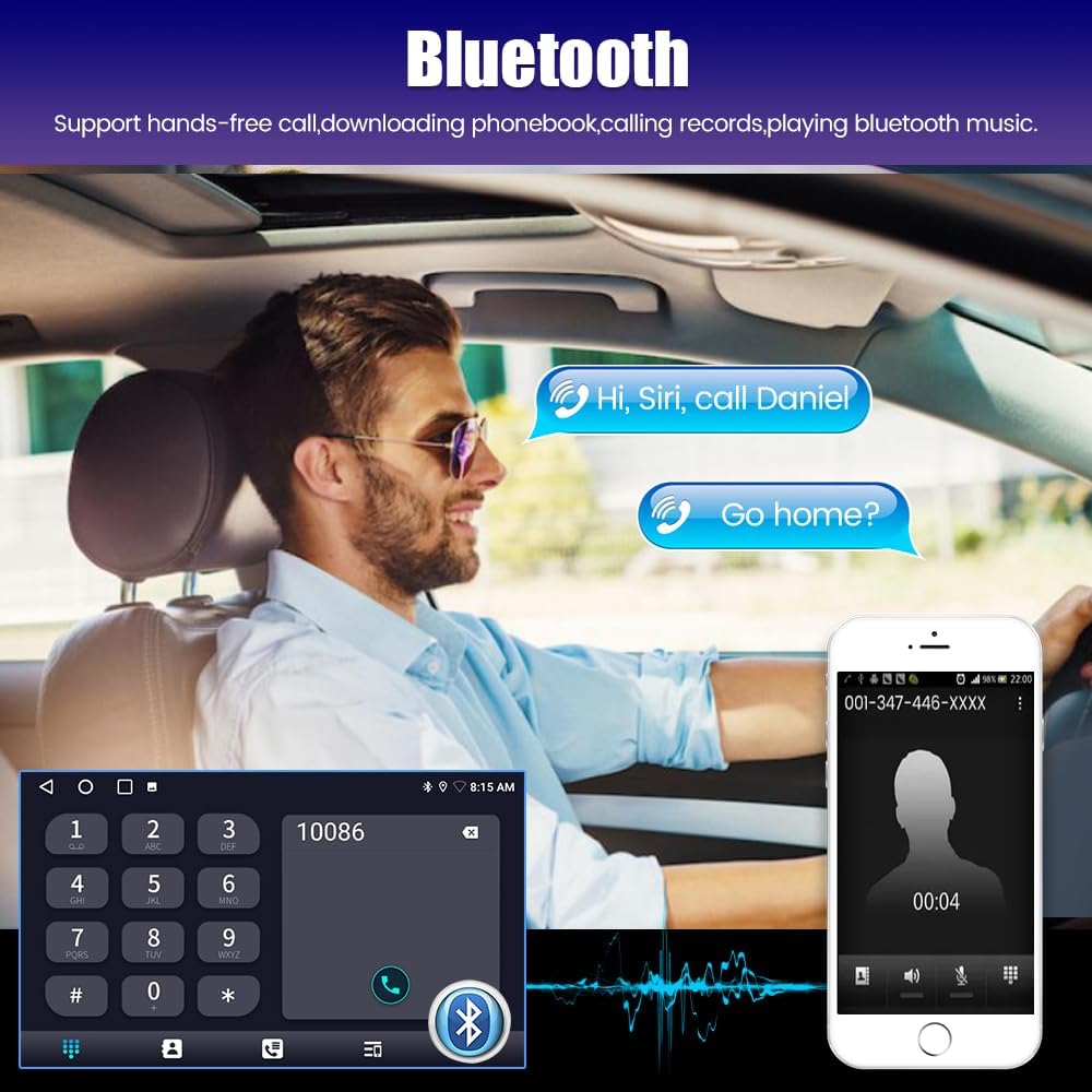 Autoradio Toyota Tacoma (2005-2015), Android 5G WiFi, CarPlay, Android Auto, AM/FM, Bluetooth