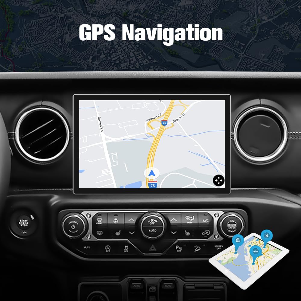 Système Stéréo Android 13 de 11,5" pour Jeep Wrangler JL/Gladiator 2018-2022 avec Caméra de Recul, CarPlay Sans Fil et Android Auto