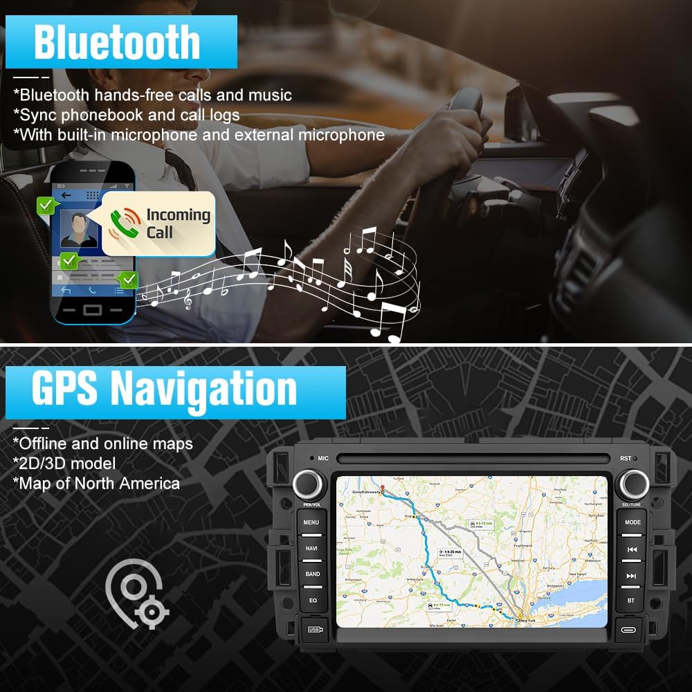 Système Multimédia Android pour Chevrolet Silverado/GMC Sierra/Yukon 2007-2013