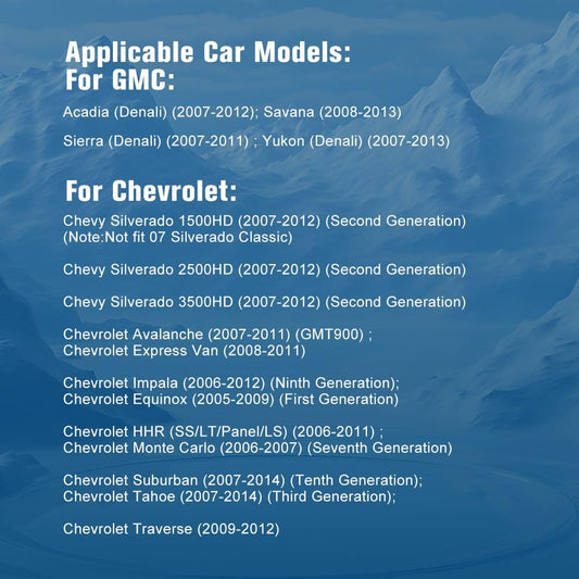 Stéréo de voiture Qualcomm 4+64 Go pour Chevrolet Silverado 2007-2013, Tahoe, Equinox, GMC Sierra, Yukon - Android 13, CarPlay, Android Auto, Bluetooth 5.0