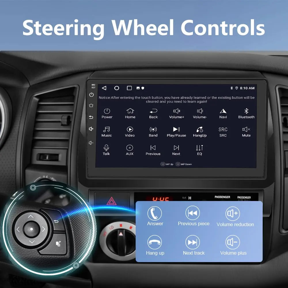 Autoradio Toyota Tacoma 2005-2015 : 9" Android 12 stéréo, Carplay, Android Auto, 2 Go de RAM, 32 Go de ROM, DSP, WiFi, GPS, Bluetooth,