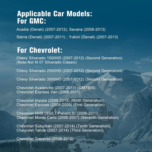 Autoradio Android 13 pour Chevrolet Silverado 2007-2013, Tahoe, Equinox, GMC Sierra, Yukon - 2+32 Go, CarPlay, Android Auto, Bluetooth, Navigation GPS