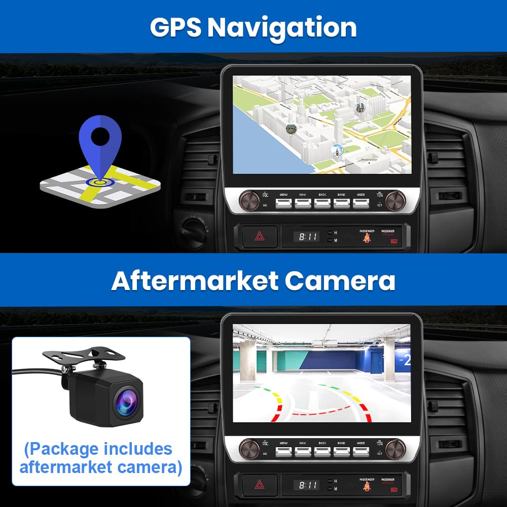 Autoradio Android 10" pour Toyota Tacoma 2005-2015, 2 Go de RAM, 64 Go de ROM, CarPlay/Android Auto, Bluetooth, WiFi, GPS, FM/AM, sans caméra