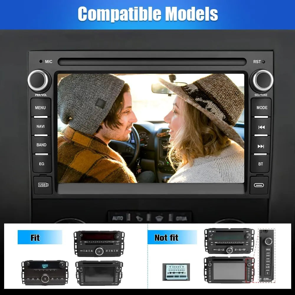 Autoradio Android 13 pour Chevrolet Silverado/GMC Sierra 2007-2013, écran tactile IPS 7", CarPlay/Android Auto, Bluetooth, GPS, 2 Go de RAM, 32 Go de ROM