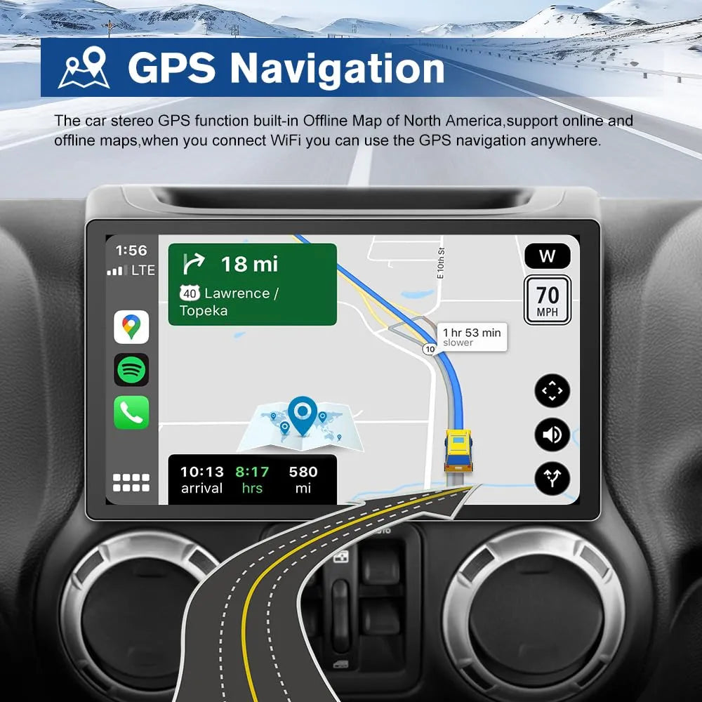 Autoradio Autoradio à écran tactile 11,5" pour Jeep Wrangler JK - GPS, CarPlay, Android Auto