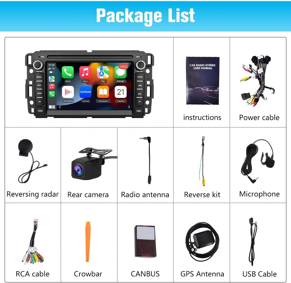 Système Multimédia Android pour Chevrolet Silverado/GMC Sierra/Yukon 2007-2013