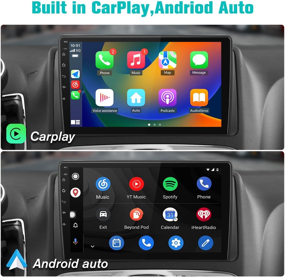 【2 + 64 Go】 Stéréo de voiture Android 13 pour Dodge Grand Caravan 2008-2020 et Chrysler Town & Country 2011-2016, compatible avec CarPlay et Android Auto