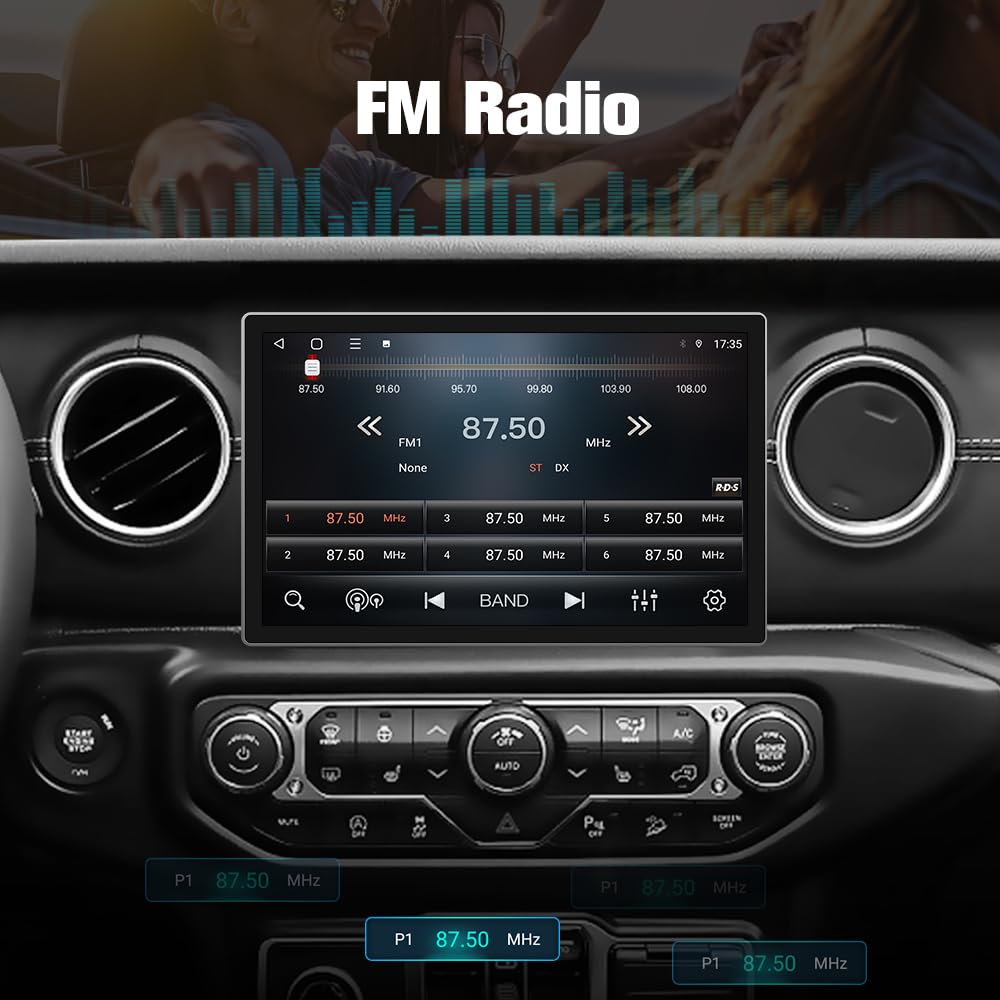 Système Stéréo Android 13 de 11,5" pour Jeep Wrangler JL/Gladiator 2018-2022 avec Caméra de Recul, CarPlay Sans Fil et Android Auto