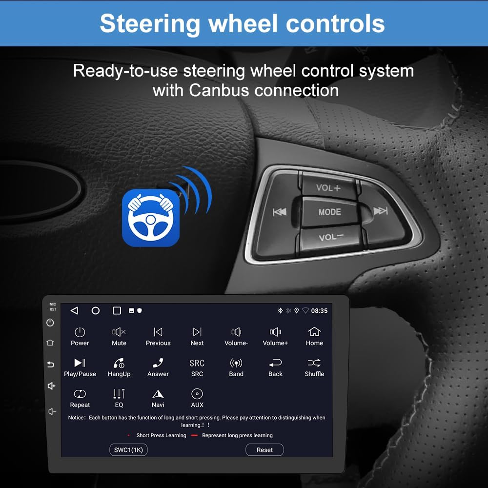 Autoradio 9" Android 13 pour Toyota Prius (2010-2015) - Radio à écran tactile avec CarPlay sans fil, Android Auto, Bluetooth, WiFi, navigation GPS