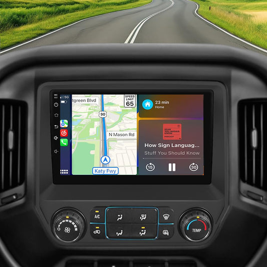 Autoradio Android pour Chevrolet Silverado/GMC Sierra 2014-2018 avec caméra de recul, CarPlay et Android Auto