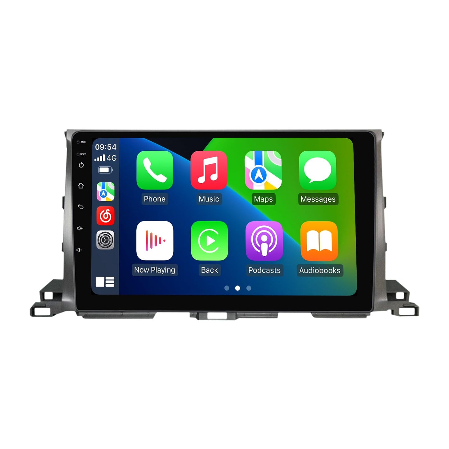 Toyota Highlander 2009-2014 10,1" Android 13 Stéréo : 4+64 Go, 8 cœurs, 1280 x 720, WiFi 5G, GPS, Car-Play, Android Auto, FM, DSP, SWC, vue arrière