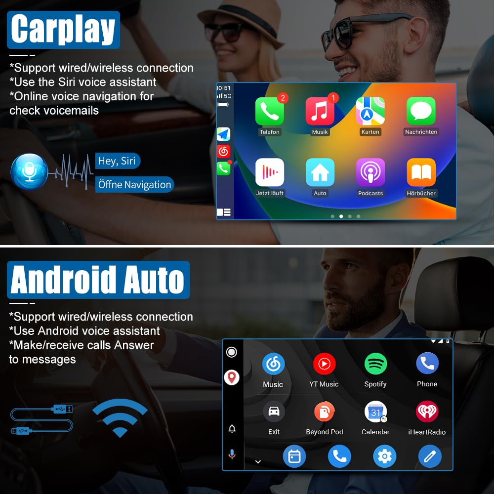 【2 + 64 Go】 Stéréo de voiture Android 13 pour Chevrolet Silverado/GMC Sierra/Yukon, navigation GPS, CarPlay/Android Auto, remplacement de radio de lecteur vidéo multimédia