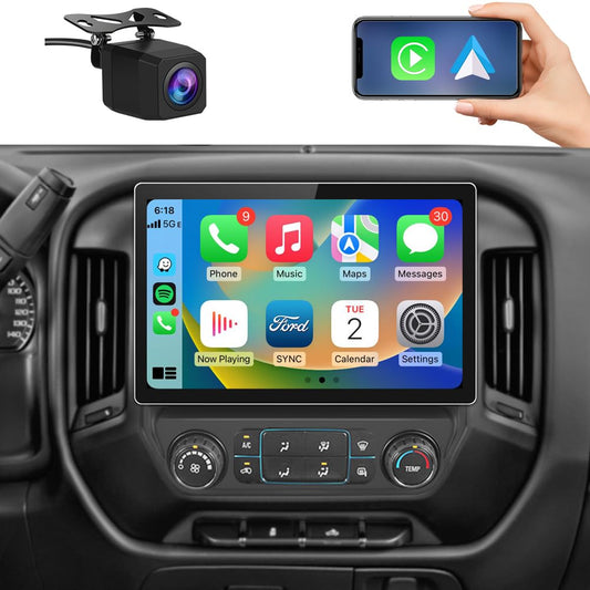 Autoradio stéréo 13,1", 4 Go de RAM, 64 Go de ROM, CarPlay et Android Auto pour Chevrolet Silverado/GMC Sierra 2014-2018