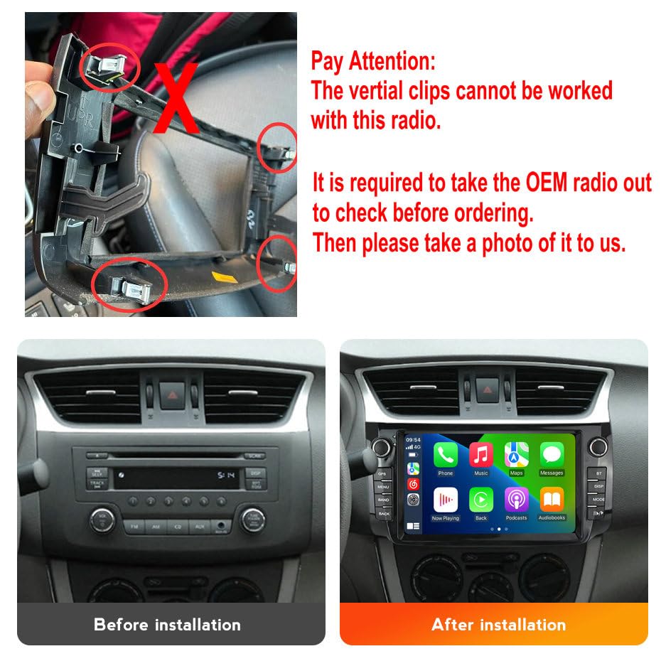 Nissan Sentra B17 Sylphy 2012-2017 écran tactile IPS 9", 2+32 Go, Car-Play, Android Auto, SWC