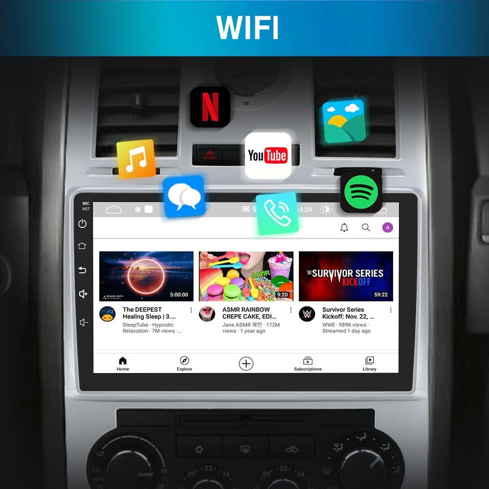 Chrysler 300C 2004-2011 Autoradio Android 12 avec GPS, Apple CarPlay et Android Auto