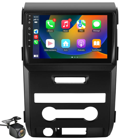 Autoradio 9" Android 13 pour Ford F150 2009-2012, 2G+32G, Carplay/Android Auto, GPS, WiFi, Bluetooth, FM RDS, DSP, SWC, Caméra de recul gratuite