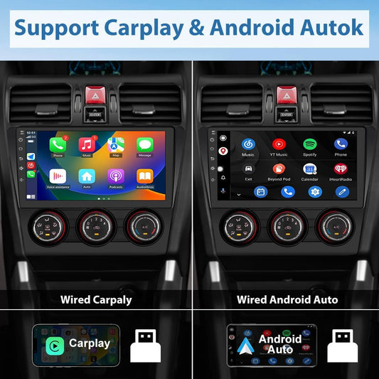 【2 Go + 64 Go】 Autoradio Android 13 pour Subaru Forester WRX Impreza 2013-2015, compatible avec CarPlay et Android Auto