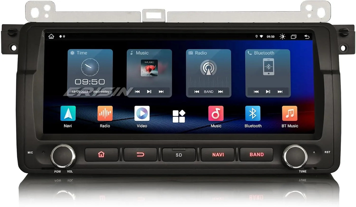 Autoradio Android 12 pour BMW Série 3 E46, M3, Rover 75, MG ZT | Écran 8.8" | CarPlay, Android Auto, GPS, DSP