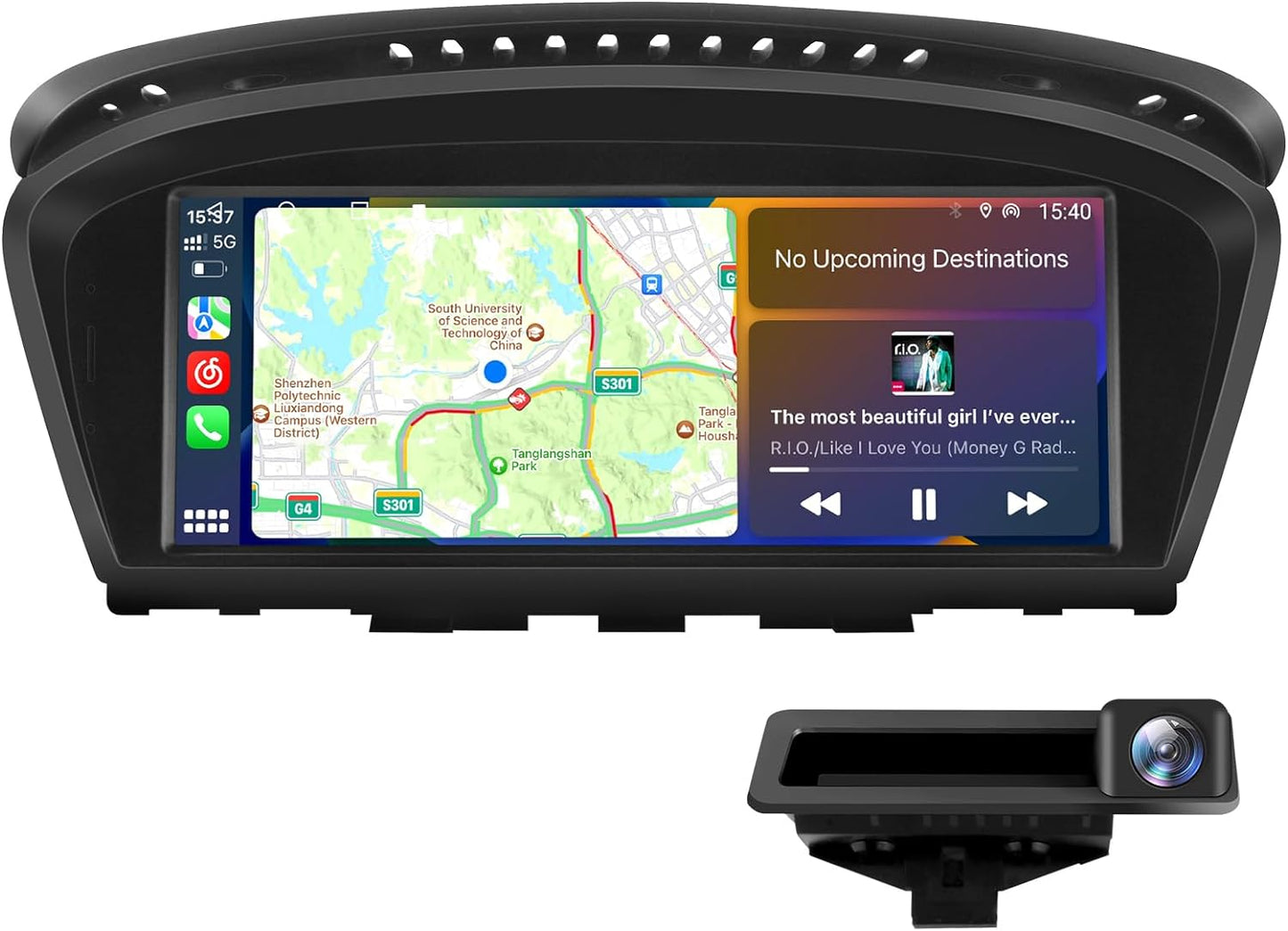 Autoradio Android pour BMW Série 3/5 E60 E90 E93, Écran 8.8", CarPlay/Android Auto, Caméra de Recul, Mise à Niveau 2004-2008 CCC.