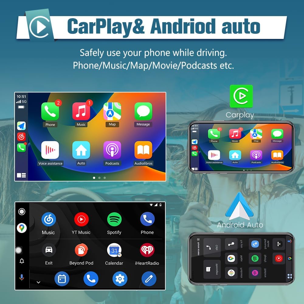 Autoradio 9" Android 12 pour Ford F150 (2009-2012) - CarPlay sans fil, Android Auto, GPS, Bluetooth, WiFi Remplacement de la radio à écran tactile