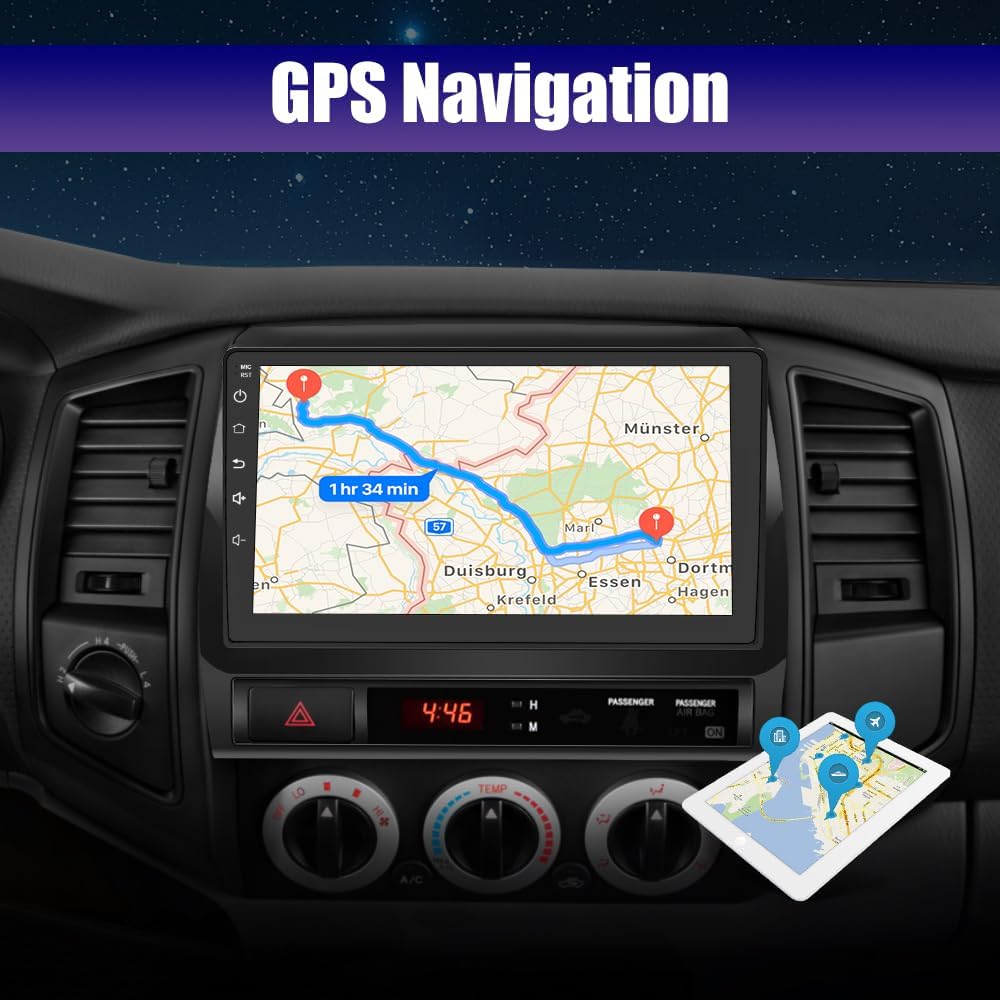 Autoradio Toyota Tacoma (2005-2015), Android 5G WiFi, CarPlay, Android Auto, AM/FM, Bluetooth